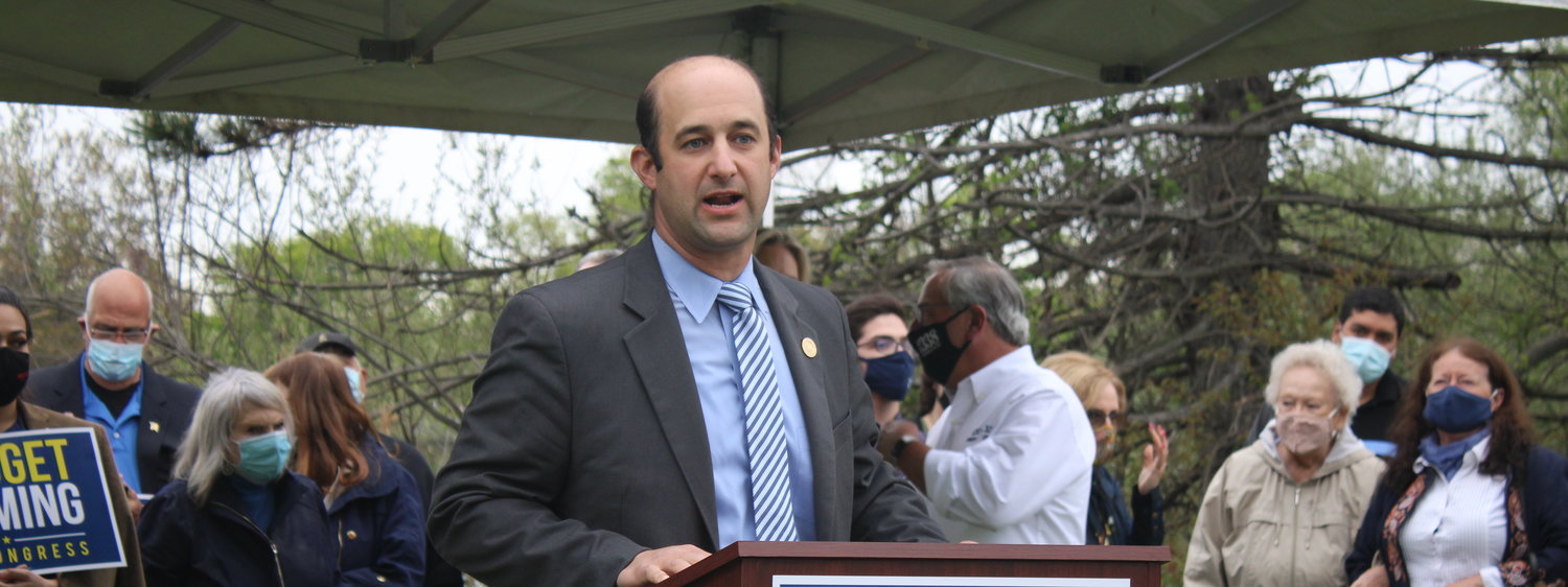 Rob Calarco, Presiding Officer, Suffolk County Legislature, at a press conference last month.