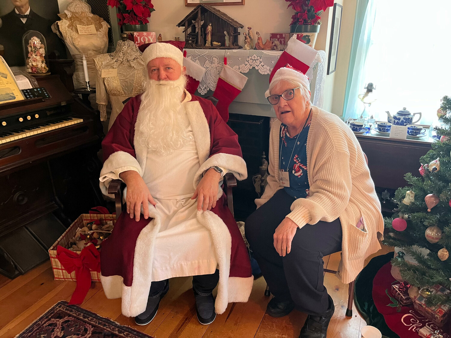 Santa Claus and Mrs. Claus.